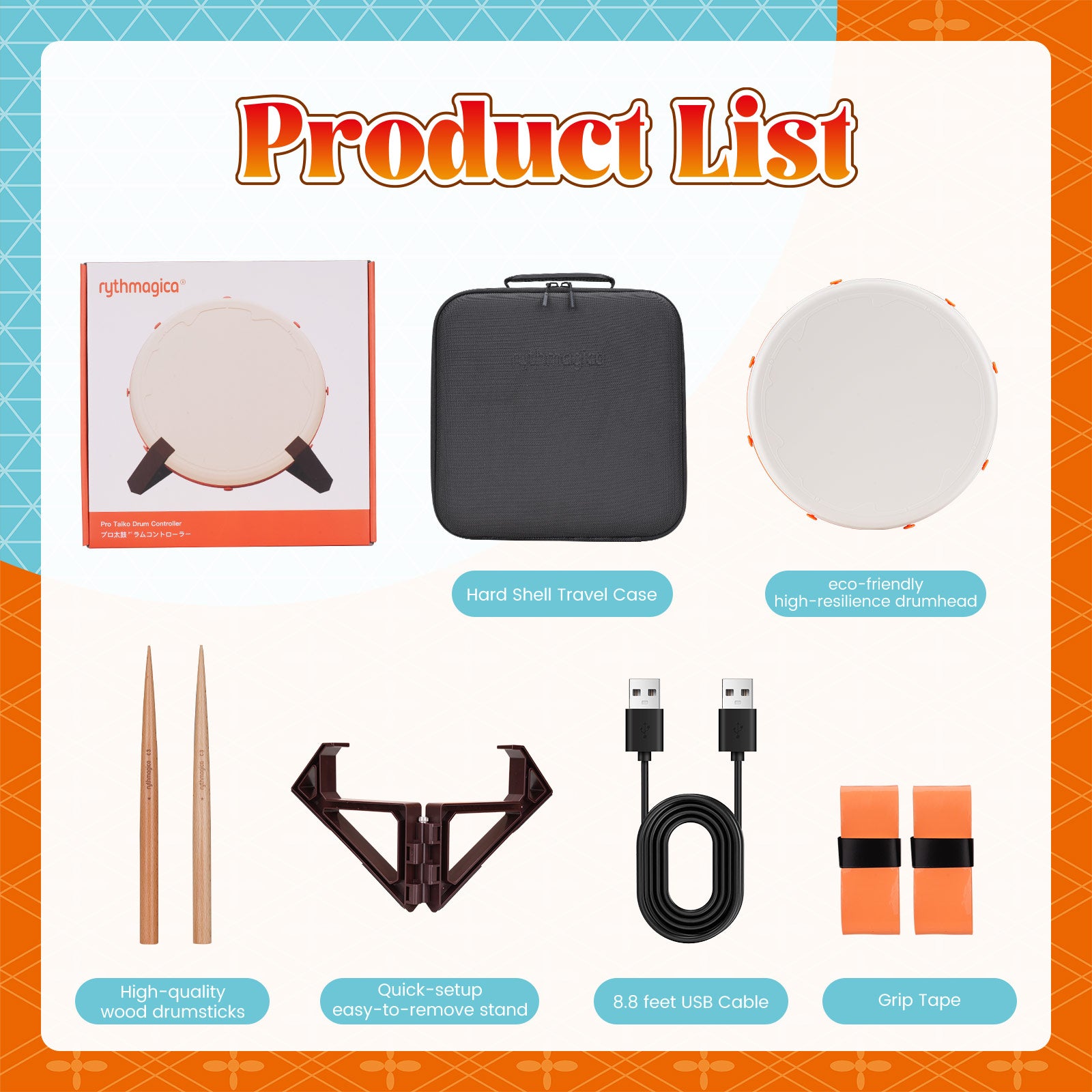 TDC10 Pro Drum Controller for Taiko no Tatsujin and Rhythm