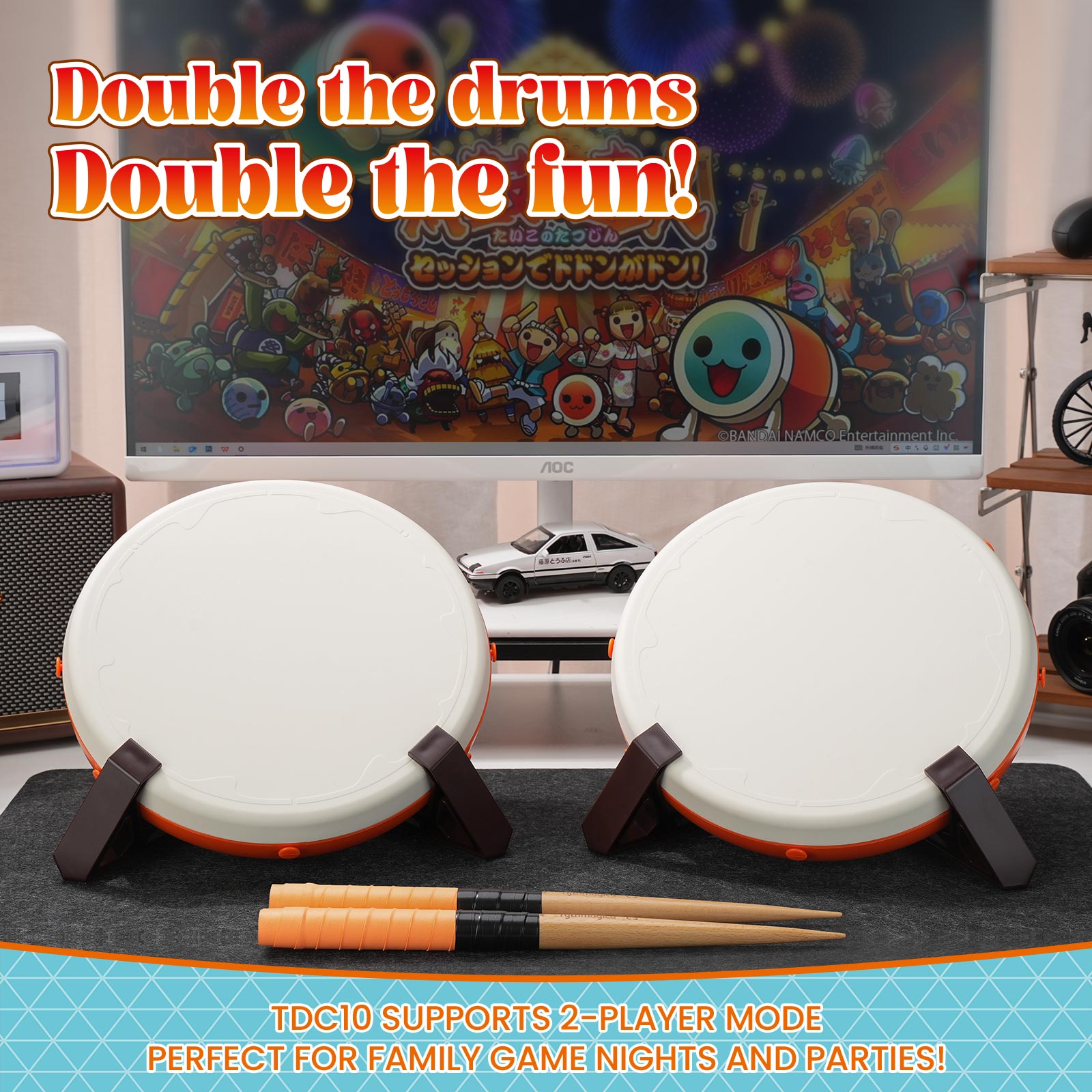 TDC10 Pro Drum Controller for Taiko no Tatsujin and Rhythm TDC10 Pro Drum Controller for Taiko no Tatsujin and Rhythm