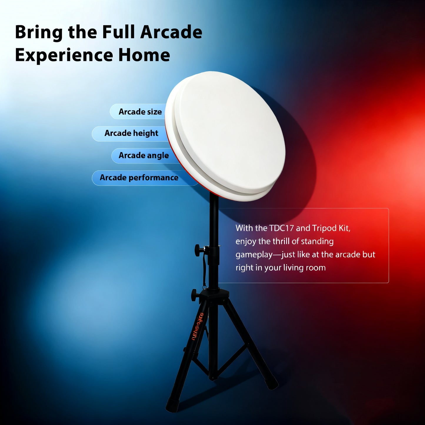 TDC17 - Arcade-Size Taiko Drum Controller for Switch, PC, Xbox, PS4 & More